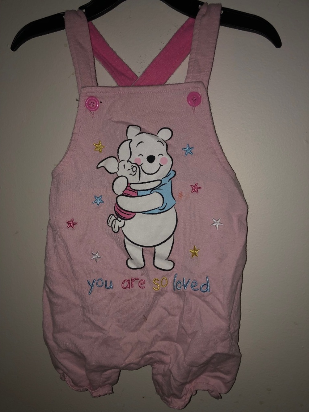 Winnie the Pooh Shortalls Baby Girl